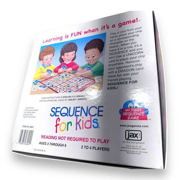 Sequence For Kids Board Game By Jax Ages 3 to 6 - Instructions are NOT Included - Picture 13 of 16